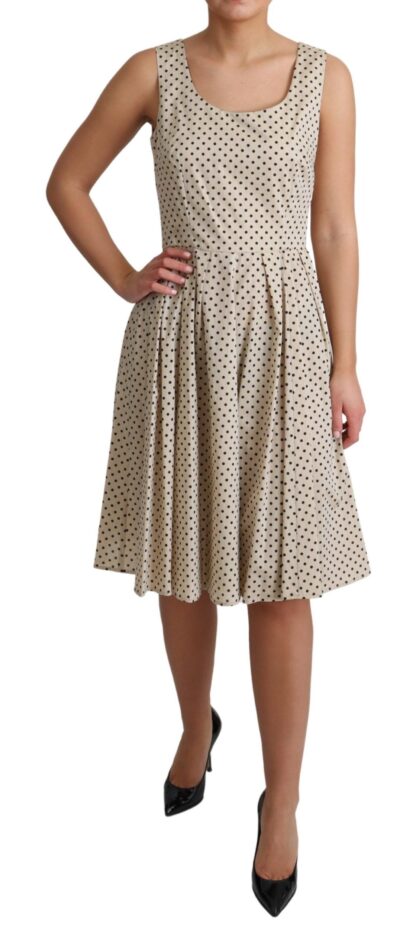 Dolce & Gabbana - Elegant Polka Dot Sleeveless A-Line Dress