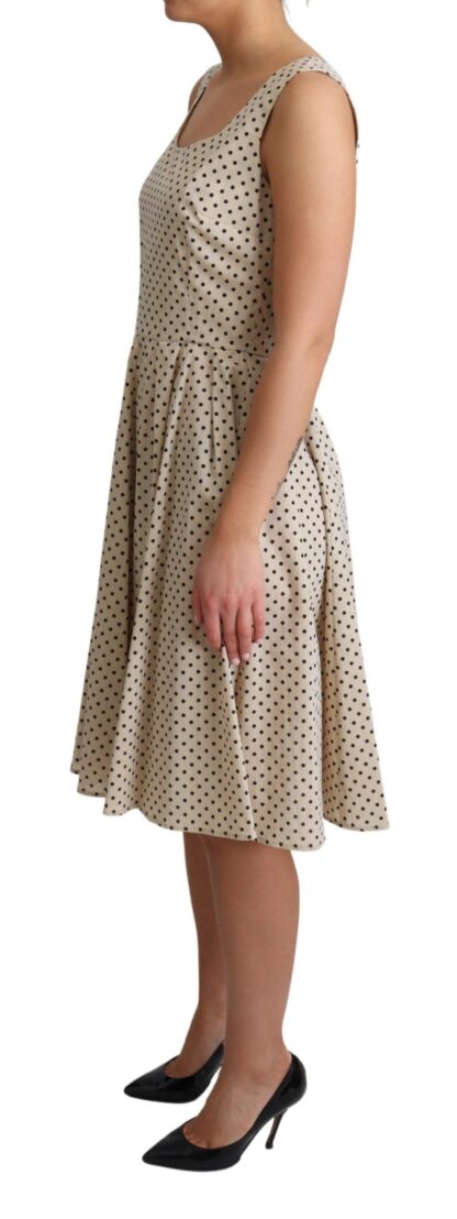 Dolce & Gabbana - Elegant Polka Dot Sleeveless A-Line Dress