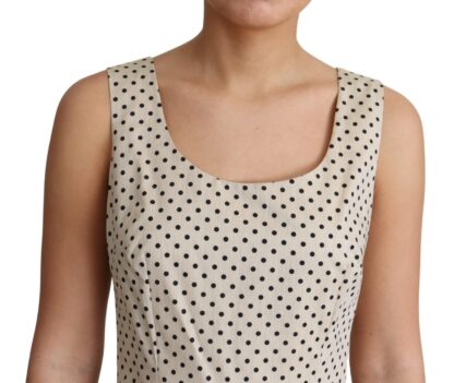 Dolce & Gabbana - Elegant Polka Dot Sleeveless A-Line Dress