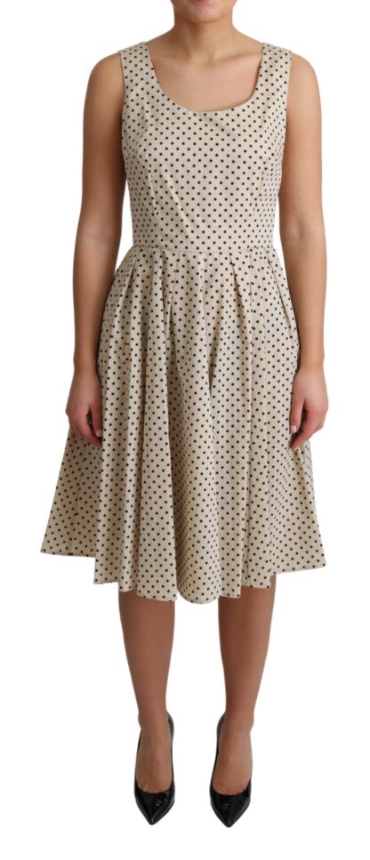 Dolce & Gabbana - Elegant Polka Dot Sleeveless A-Line Dress