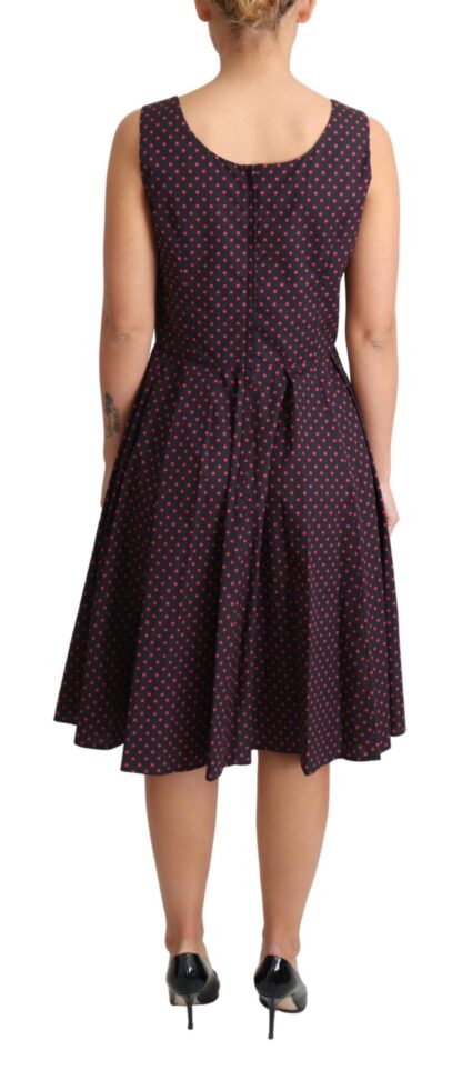 Dolce & Gabbana - Chic Polka Dotted A-Line Sleeveless Dress