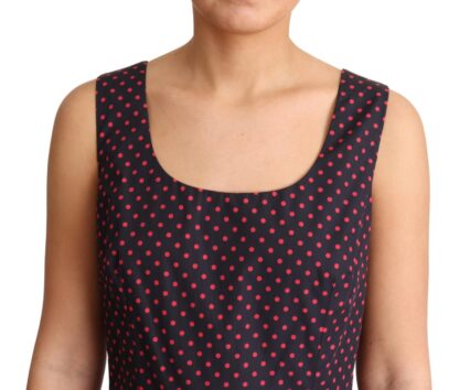 Dolce & Gabbana - Chic Polka Dotted A-Line Sleeveless Dress