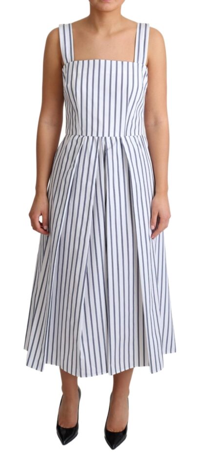 Dolce & Gabbana - Elegant Sleeveless A-Line Striped Dress