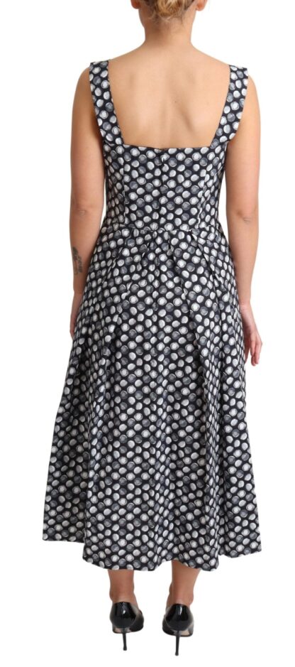 Dolce & Gabbana - Elegant Sleeveless Geometric Midi A-Line Dress