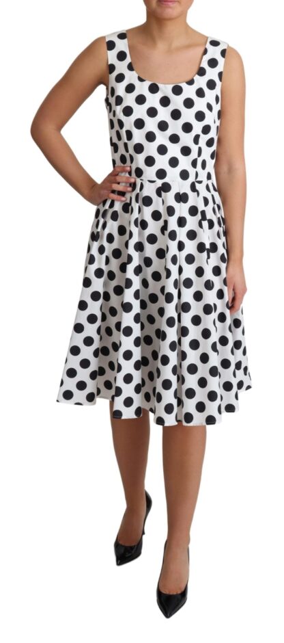 Dolce & Gabbana - Elegant Polka Dot Sleeveless A-Line Dress