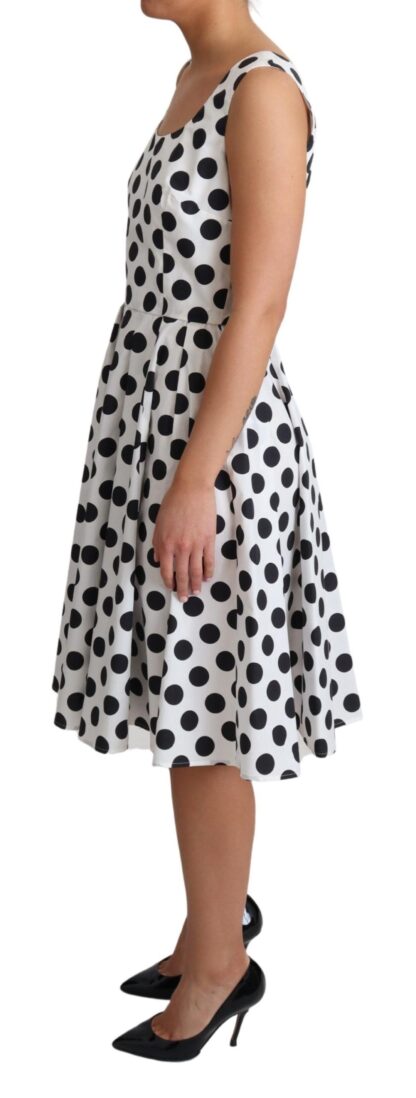 Dolce & Gabbana - Elegant Polka Dot Sleeveless A-Line Dress