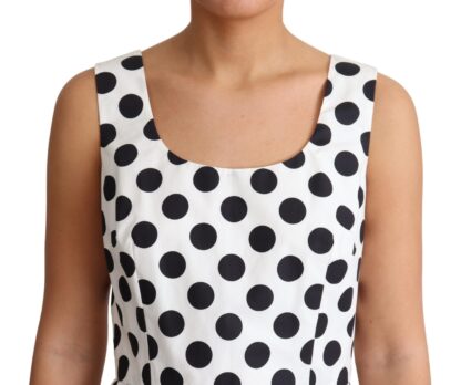 Dolce & Gabbana - Elegant Polka Dot Sleeveless A-Line Dress