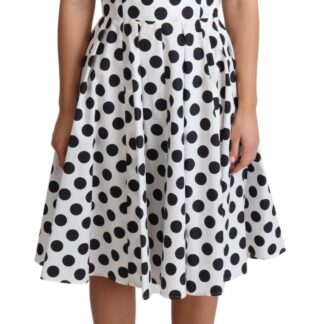 Dolce & Gabbana - Chic Polka Dotted Sleeveless A-Line Dress