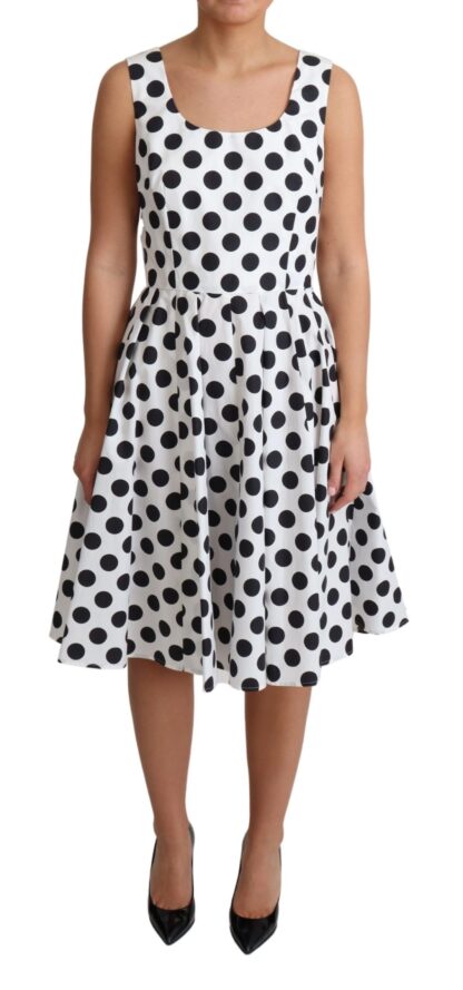 Dolce & Gabbana - Elegant Polka Dot Sleeveless A-Line Dress