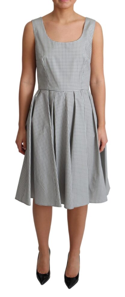 Dolce & Gabbana - Chic Polka Dotted Sleeveless A-Line Dress