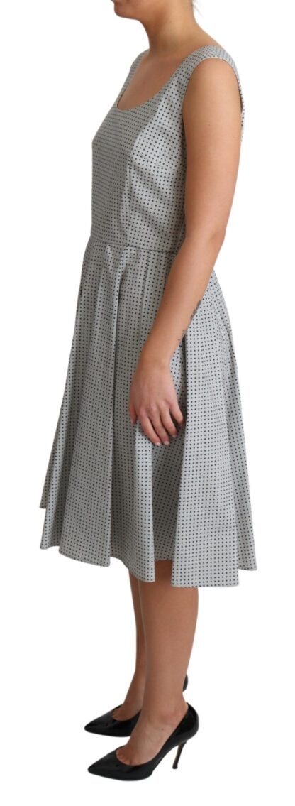 Dolce & Gabbana - Chic Polka Dotted Sleeveless A-Line Dress