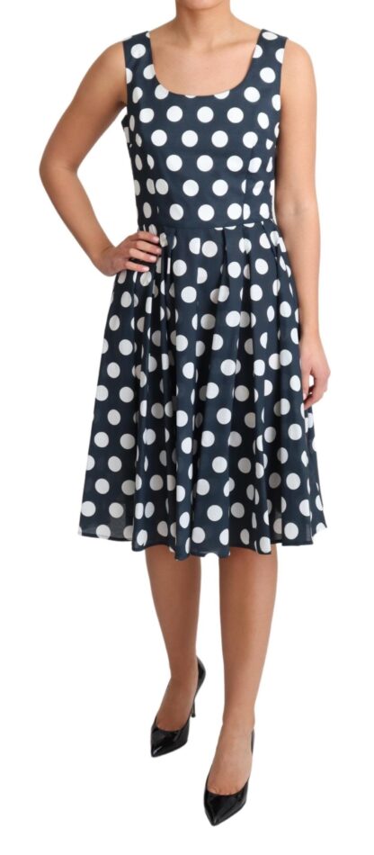 Dolce & Gabbana - Polka Dotted A-Line Sleeveless Dress