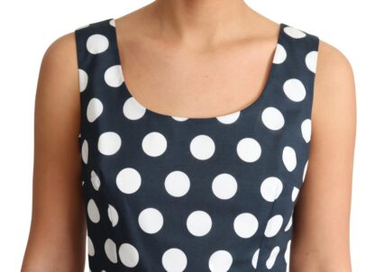 Dolce & Gabbana - Polka Dotted A-Line Sleeveless Dress