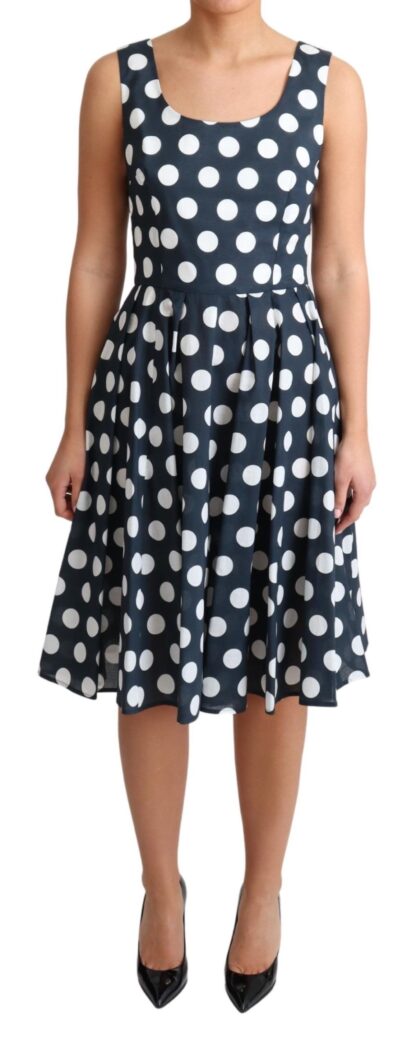 Dolce & Gabbana - Polka Dotted A-Line Sleeveless Dress