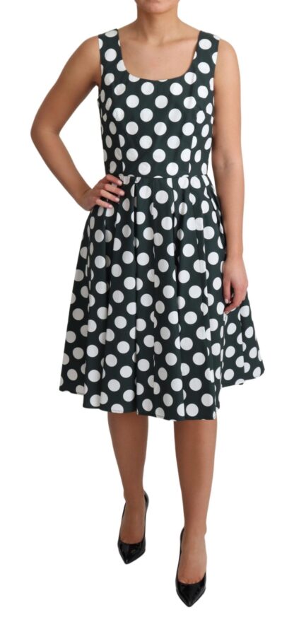 Dolce & Gabbana - Chic Polka Dot A-line Sleeveless Dress