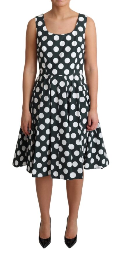 Dolce & Gabbana - Chic Polka Dot A-line Sleeveless Dress