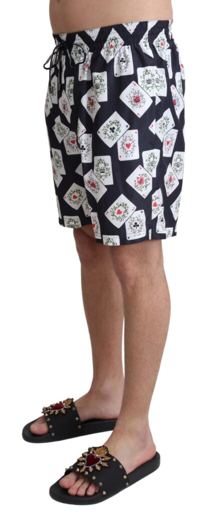 Dolce & Gabbana - Multicolor Card Deck Printed Swim Trunks