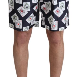 Dolce & Gabbana - Elegant White Multicolor Swim Shorts