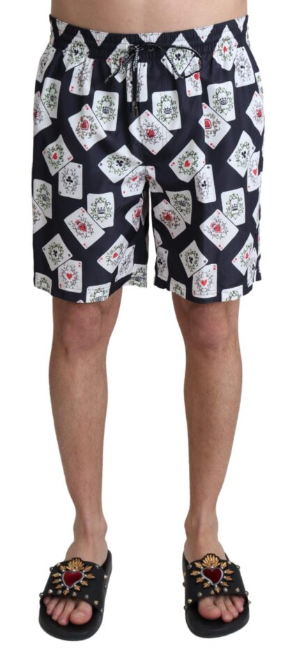 Dolce & Gabbana - Multicolor Card Deck Printed Swim Trunks