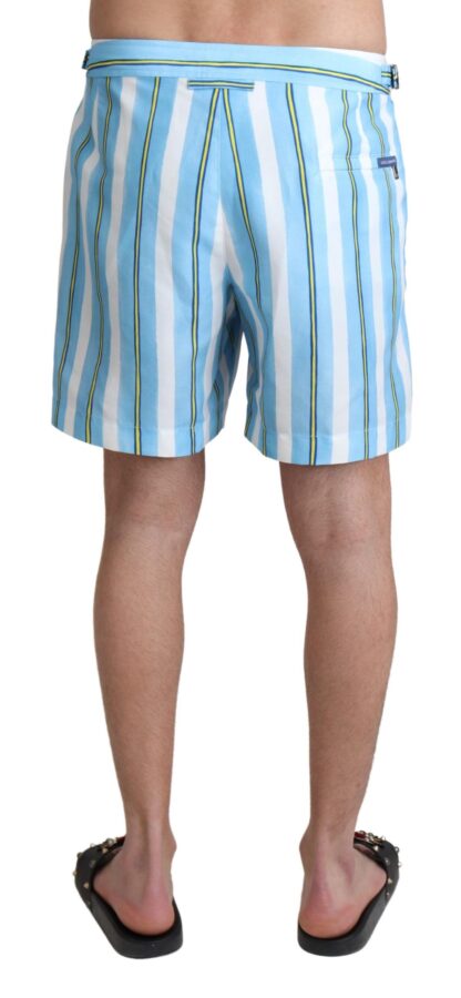 Dolce & Gabbana - Chic Striped Expandable Swim Shorts