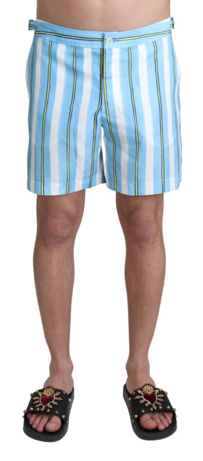 Dolce & Gabbana - Chic Striped Expandable Swim Shorts