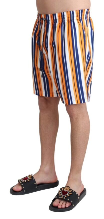 Dolce & Gabbana - Multicolor Striped Swim Shorts Trunks