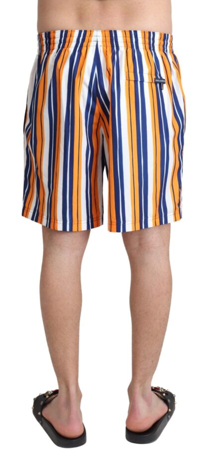 Dolce & Gabbana - Multicolor Striped Swim Shorts Trunks