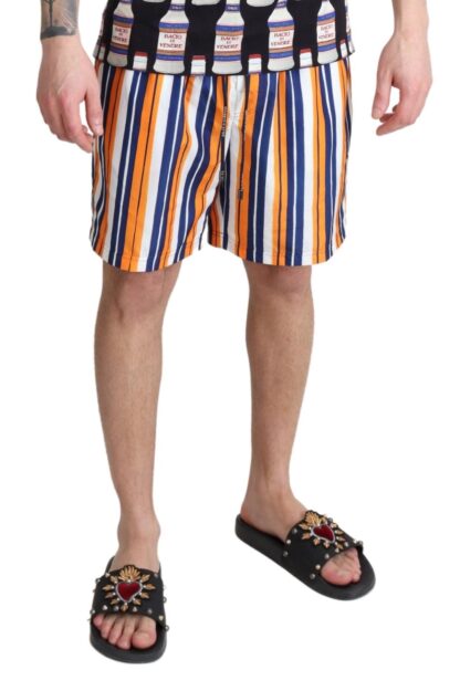 Dolce & Gabbana - Multicolor Striped Swim Shorts Trunks