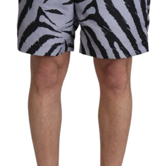 Dolce & Gabbana - Chic Black Polka Dot Men's Swim Trunks