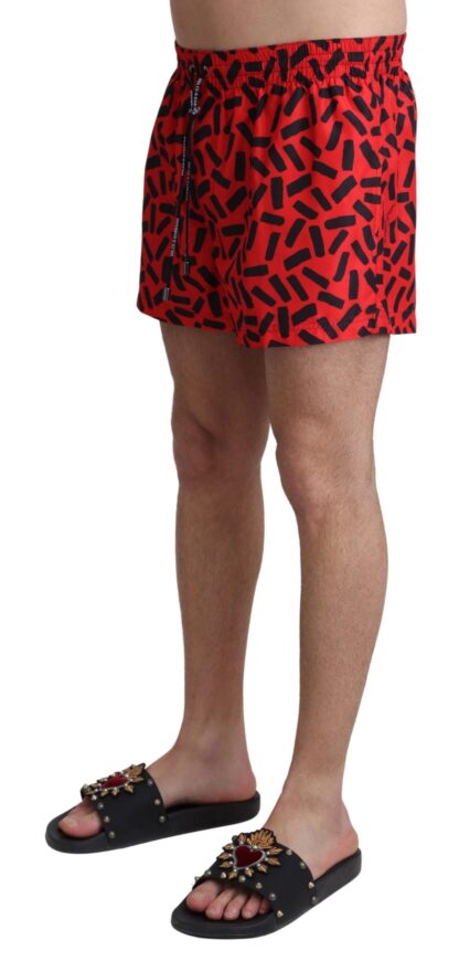 Dolce & Gabbana - Radiant Red Drawstring Swim Trunks