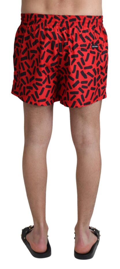 Dolce & Gabbana - Radiant Red Drawstring Swim Trunks