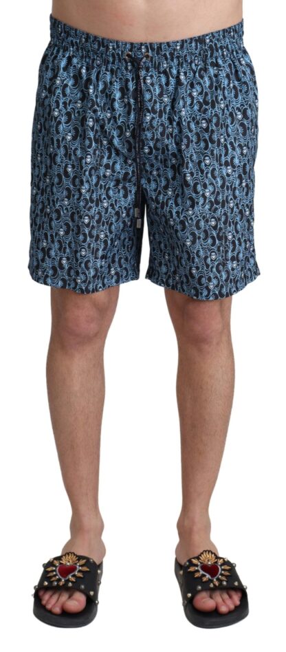 Dolce & Gabbana - Chic Blue Drawstring Swim Trunks