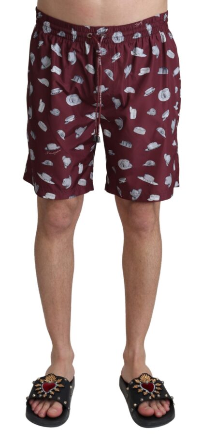 Dolce & Gabbana - Elegant Maroon Beachwear Trunks