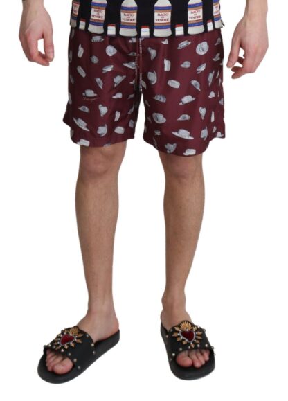 Dolce & Gabbana - Elegant Maroon Beachwear Trunks