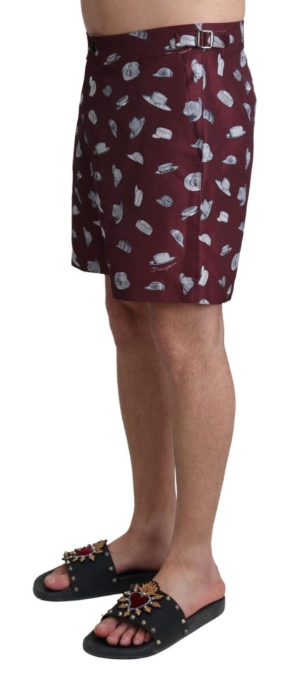 Dolce & Gabbana - Elegant Maroon Swim Trunks