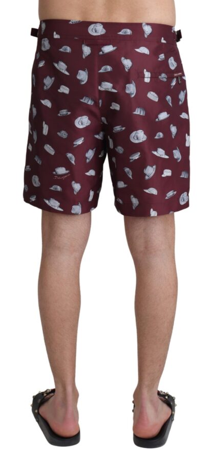 Dolce & Gabbana - Elegant Maroon Swim Trunks