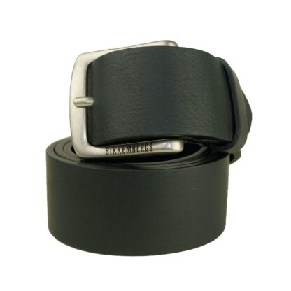 Bikkembergs - Sleek Black Leather Belt - Timeless Accessory