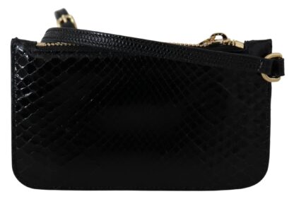 Dolce & Gabbana - Elegant Python Pattern Leather Wristlet Wallet