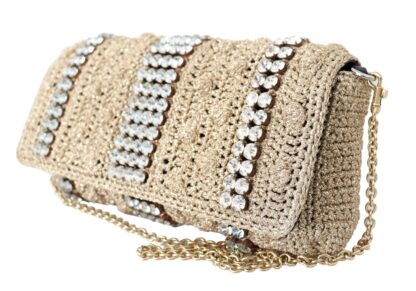 Dolce & Gabbana - Exquisite Beige Crossbody Bag with Crystals