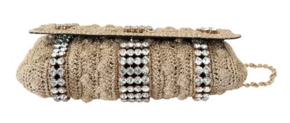 Dolce & Gabbana - Exquisite Beige Crossbody Bag with Crystals