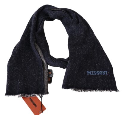 Missoni - Elegant Wool Knit Logo Scarf - Unisex Black