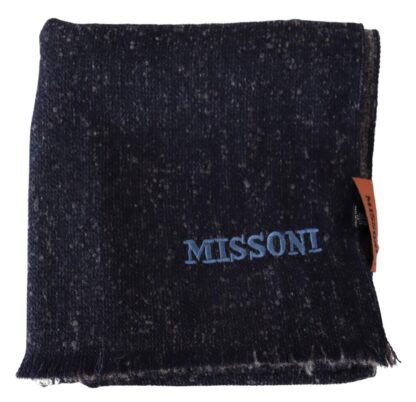 Missoni - Elegant Wool Knit Logo Scarf - Unisex Black