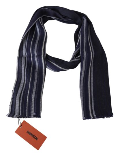 Missoni - Chic Multicolor Wool Silk Striped Scarf