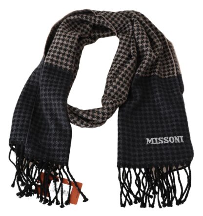 Missoni - Elegant Houndstooth Wool Scarf