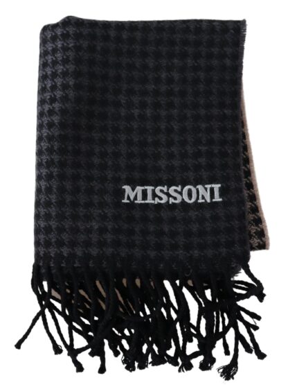 Missoni - Elegant Houndstooth Wool Scarf