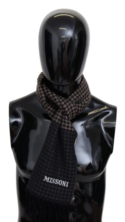 Missoni - Elegant Houndstooth Wool Scarf