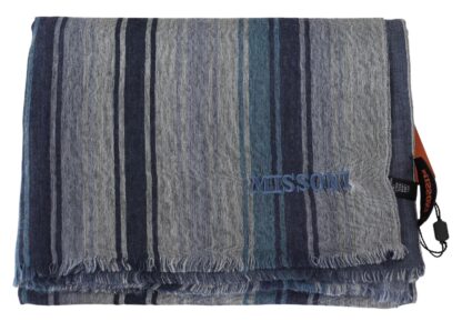 Missoni - Elegant Multicolor Wool Scarf with Logo Embroidery