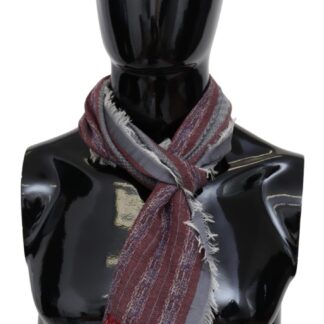 Missoni - Chic Check Pattern Wool Scarf with Logo Embroidery