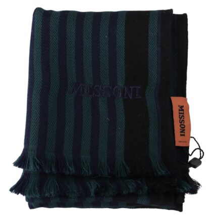 Missoni - Elegant Multicolor Wool Scarf with Fringes