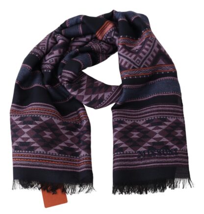 Missoni - Geometric Wool Scarf with Fringes